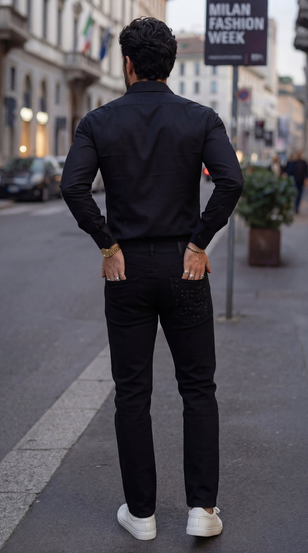 LAHOMBRE Statement Black Denim