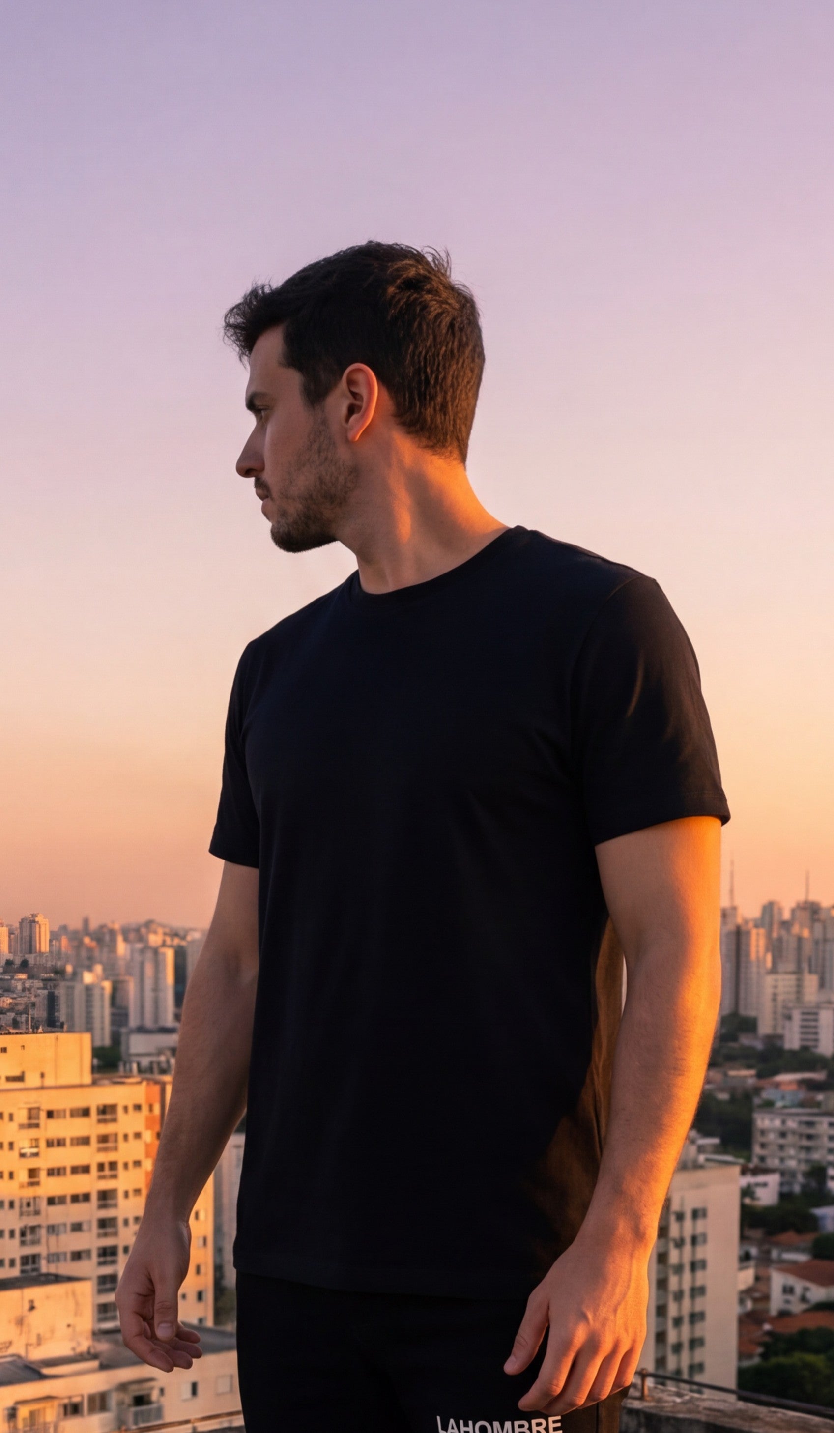 LAHOMBRE Black Essential Tee