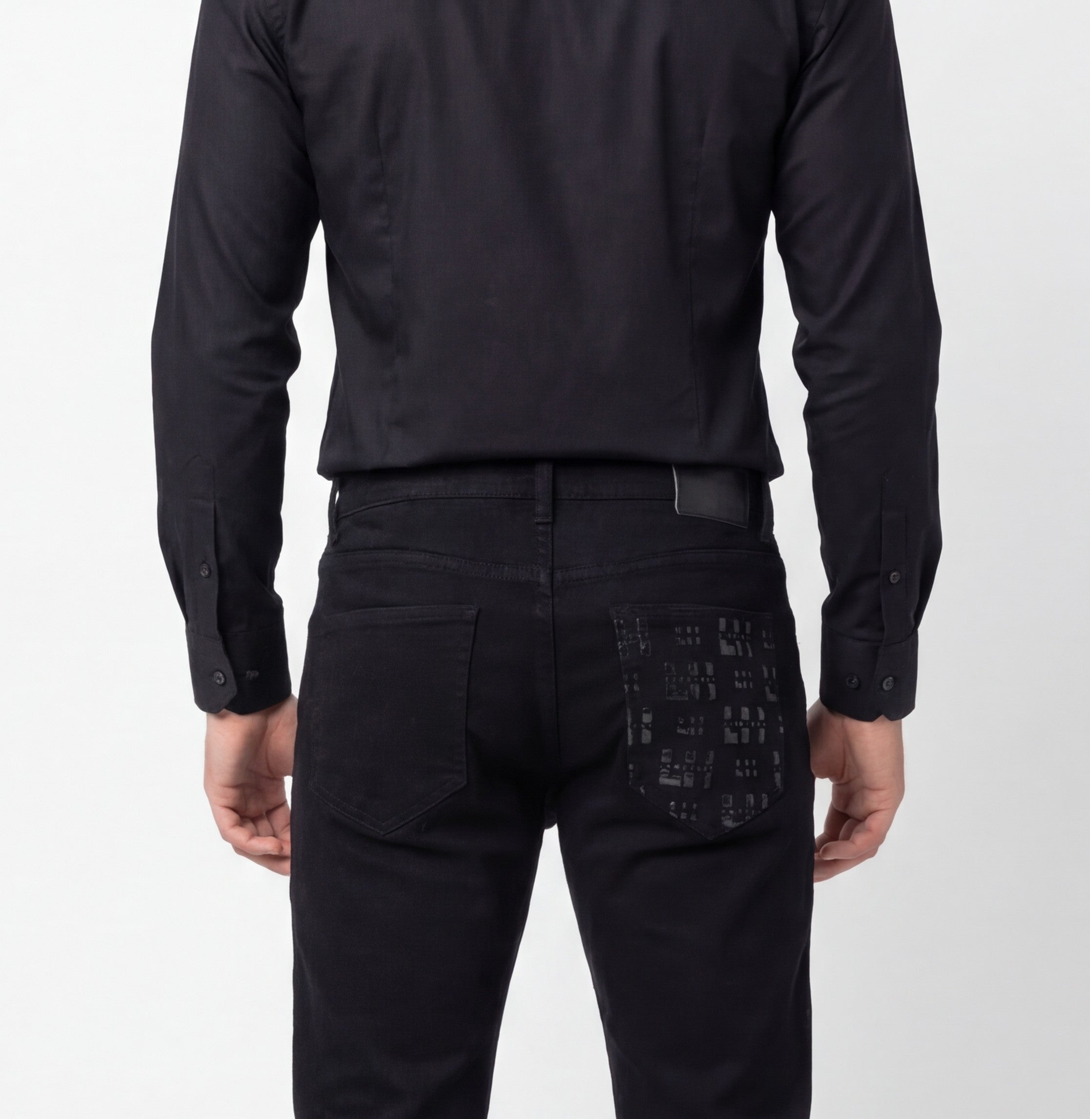 LAHOMBRE Noir Executive Silk Shirt
