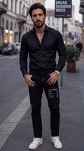 LAHOMBRE Statement Black Denim