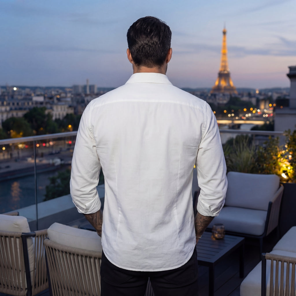 LAHOMBRE Prestige Crystal White Shirt – Swarovski Edition