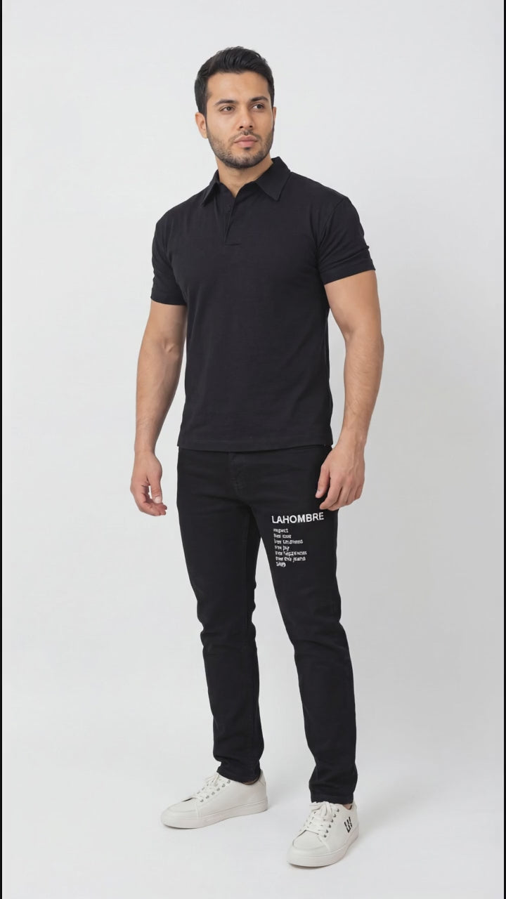 LAHOMBRE Invisible Button Polo